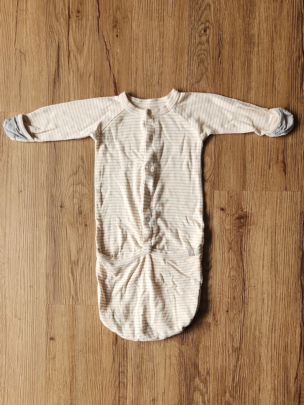 24 HOUR CONVERTIBLE GOWN | DUNE STRIPE — Bamboo Organic Cotton Blend